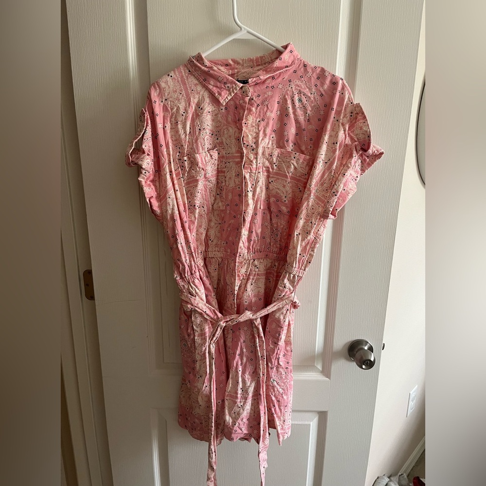 Pink Paisley Playsuit